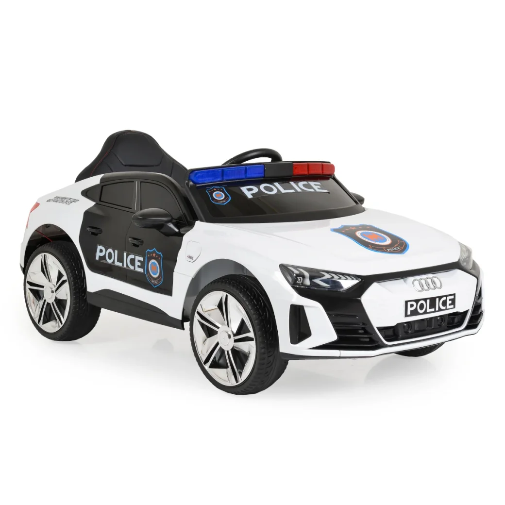Детский электромобиль Audi RS e-tron 717 Police белый