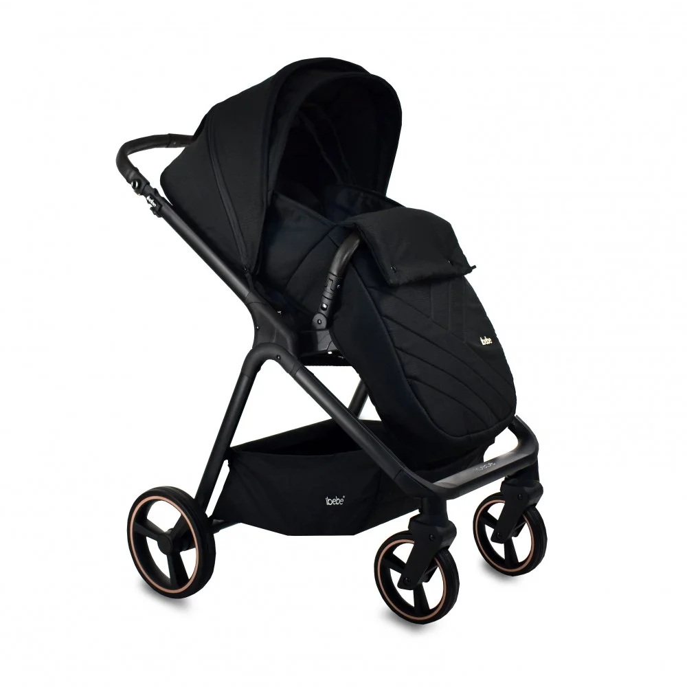Cărucior 2 În 1 Ibebe Ice - Chrome Black
