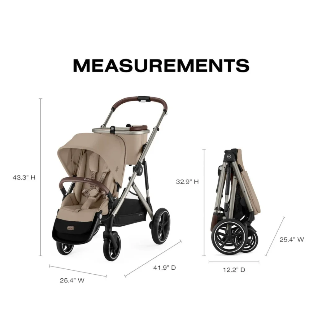 Коляска для близнецов Cybex Gazelle S — Chocolate Brown