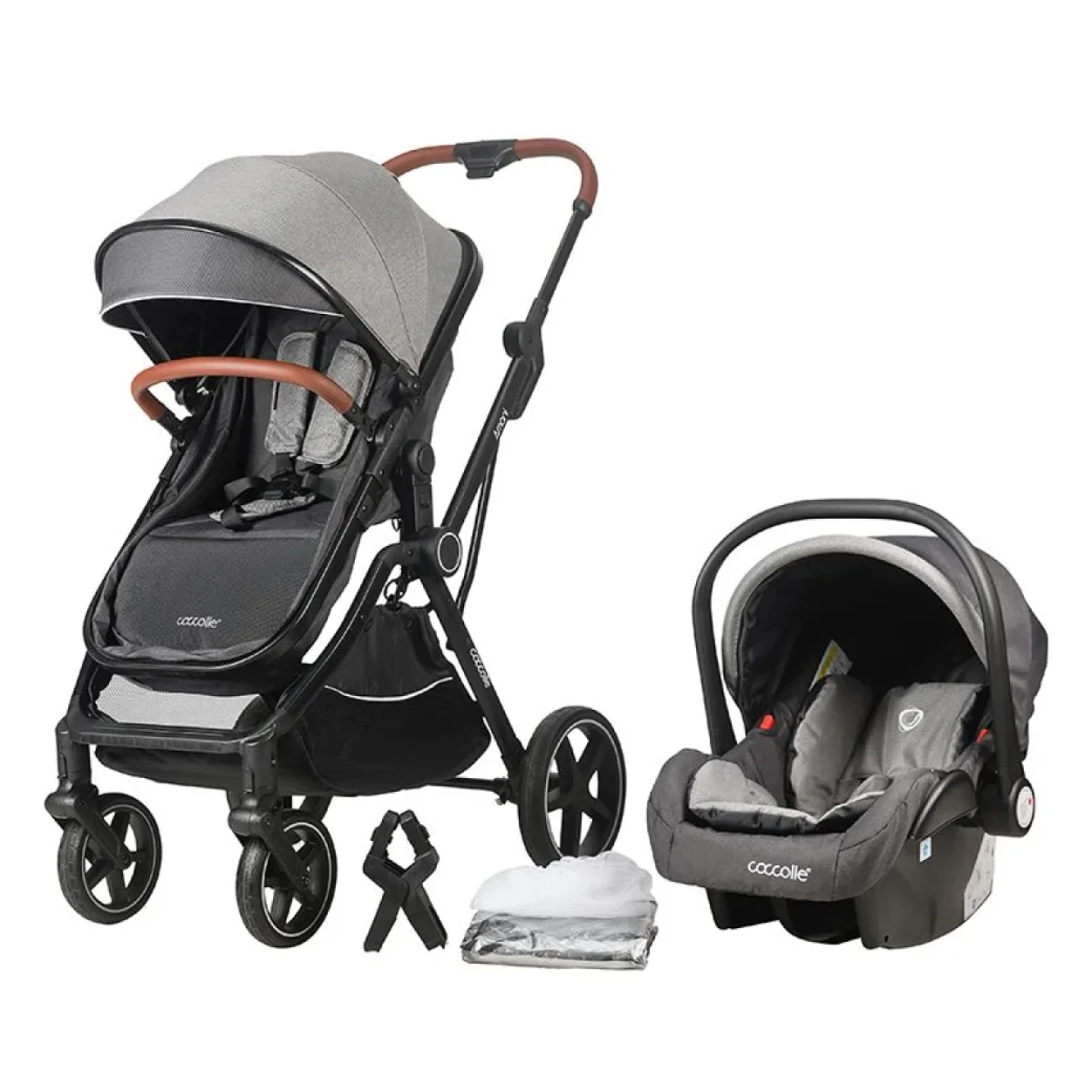 Carucior transformabil 3in1 Coccolle Amani iSize - Anthracite