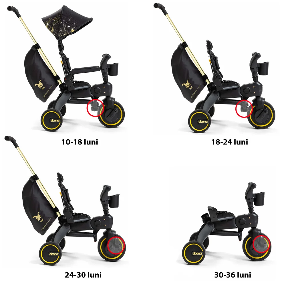 Tricicleta Doona Liki Trike Gold Editie Limitata