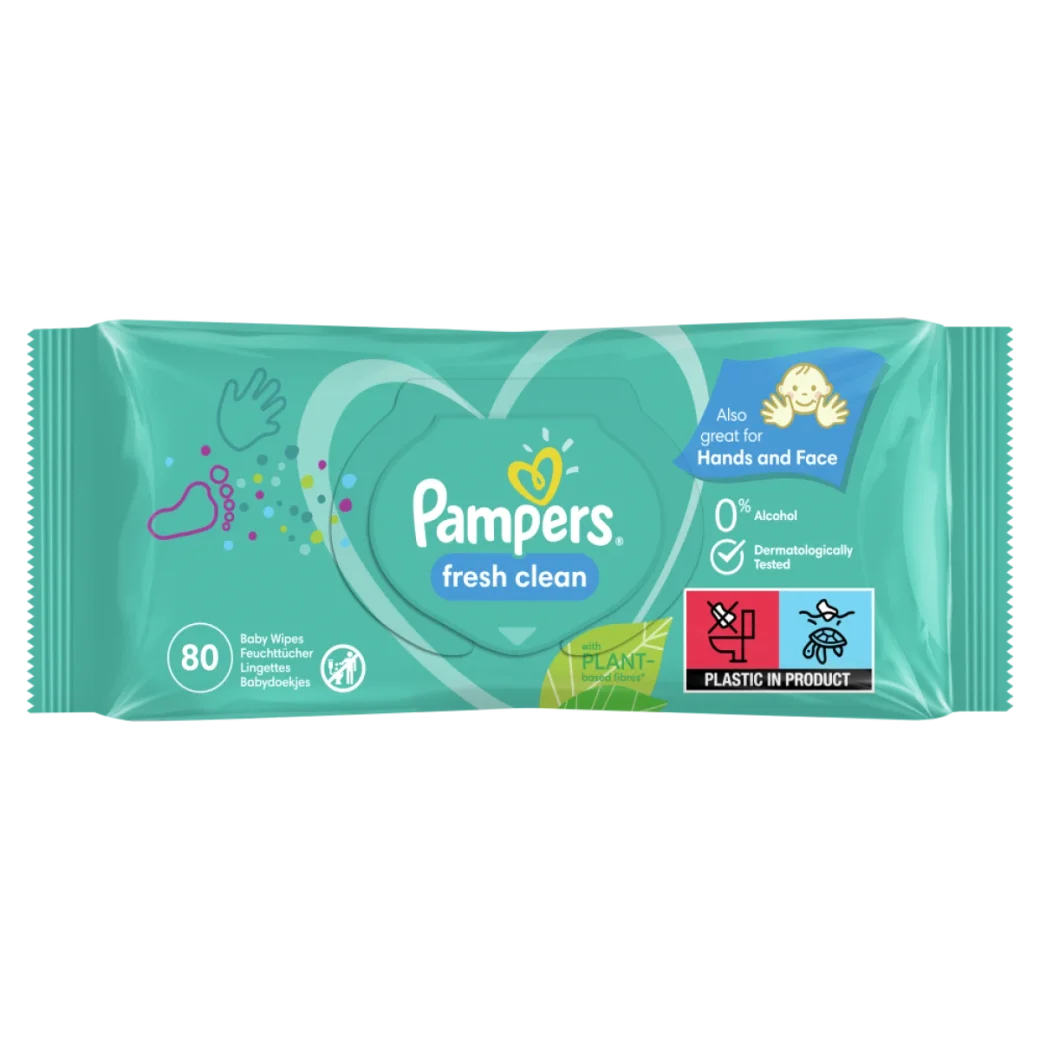 Servetele umede Pampers Fresh Clean, 80 buc.