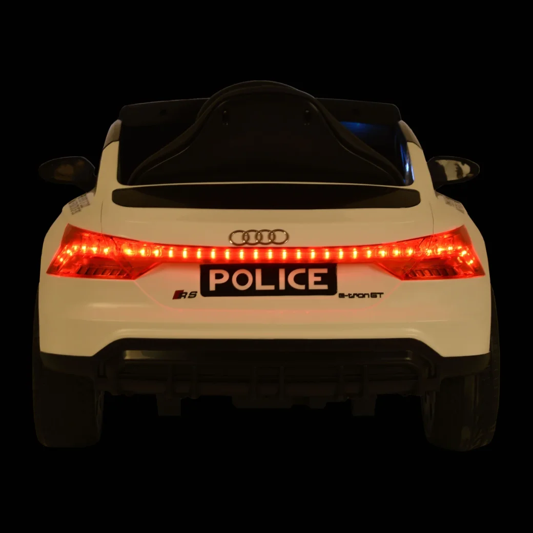 Детский электромобиль Audi RS e-tron 717 Police белый