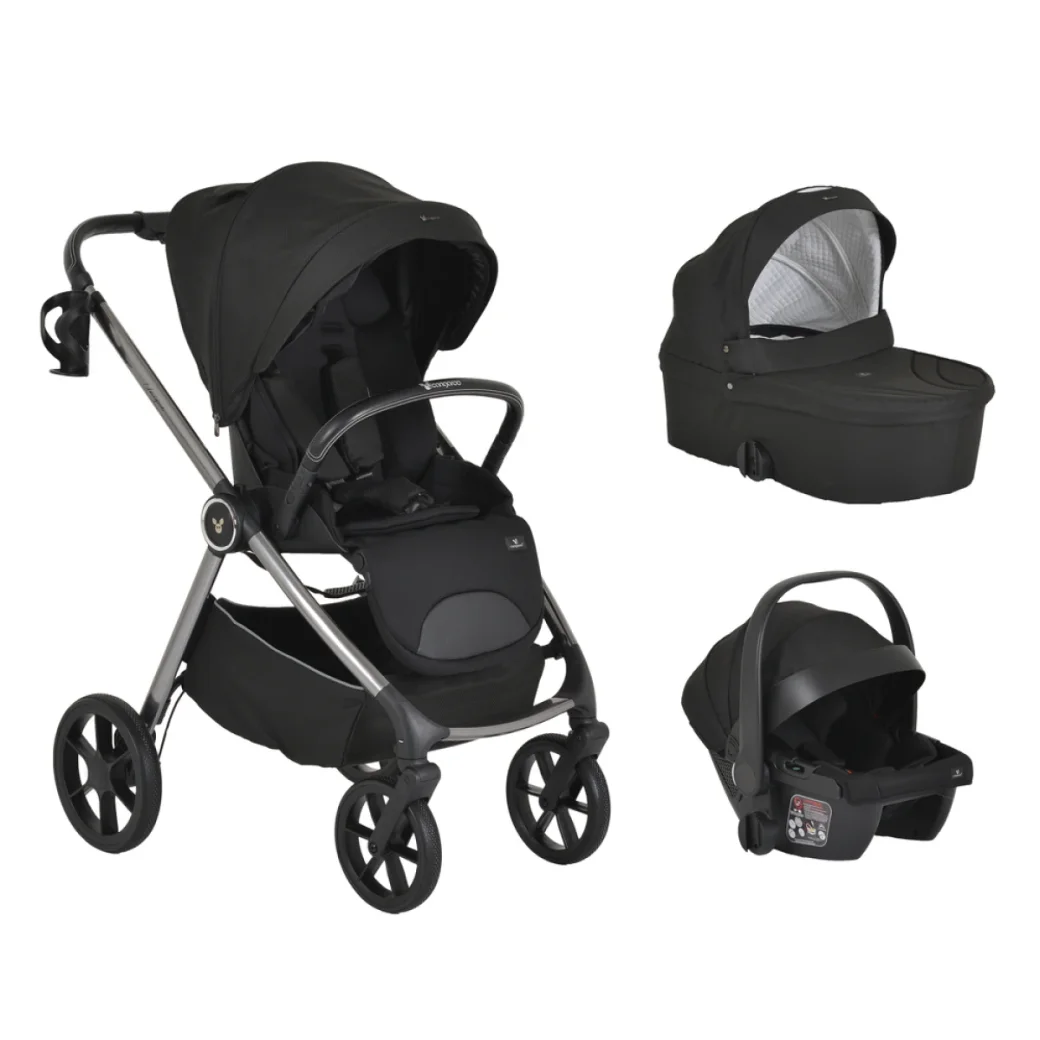 Moni Коляска 3 в 1 Unique - Carbon Black