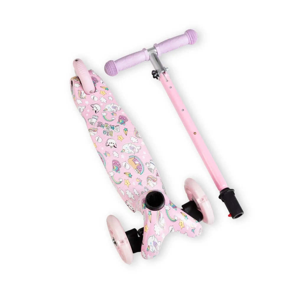 Trotineta cu LED QKIDS AMIS ROZ
