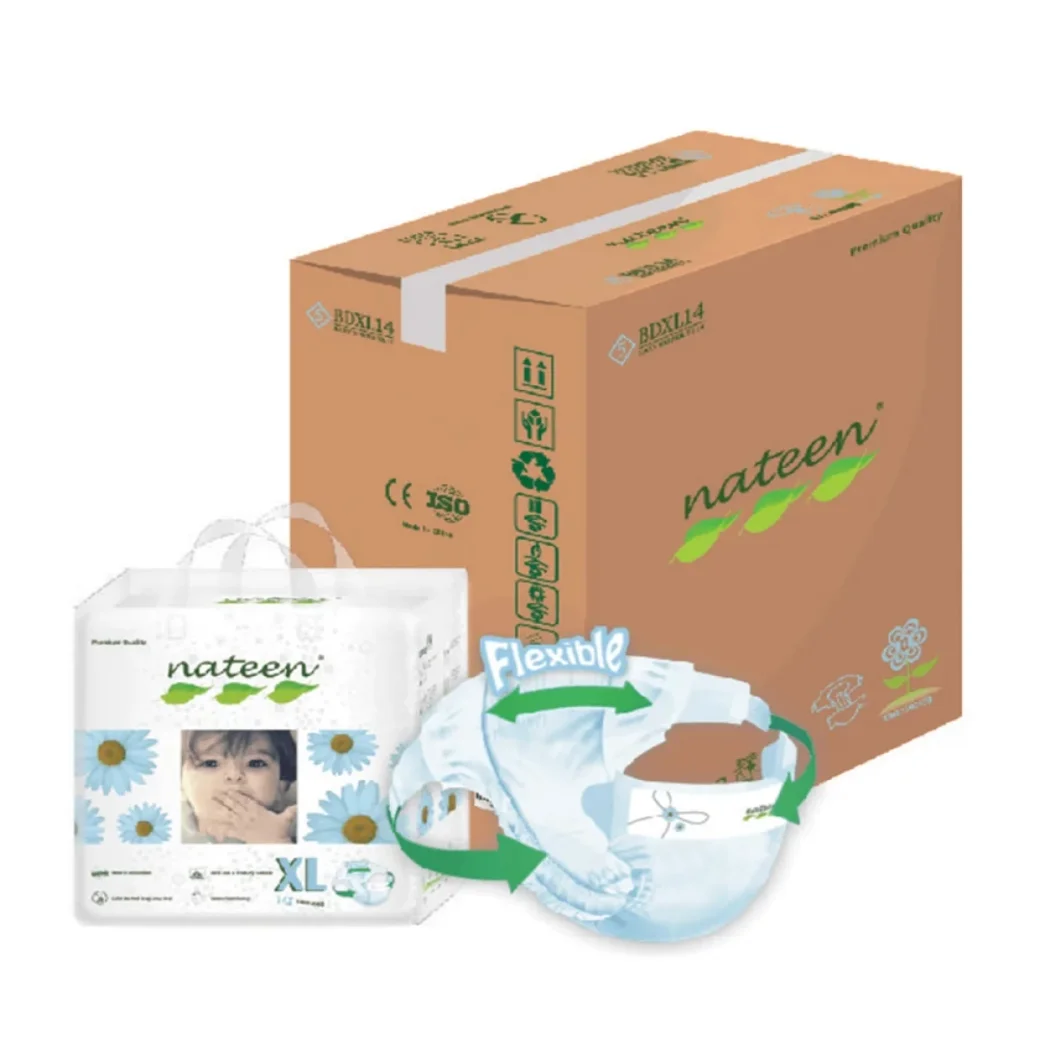 Подгузники Nateen Premium Eco-Friendly размер 5, 12–25 кг, 14 шт, гипоаллергенные с максимальной защитой