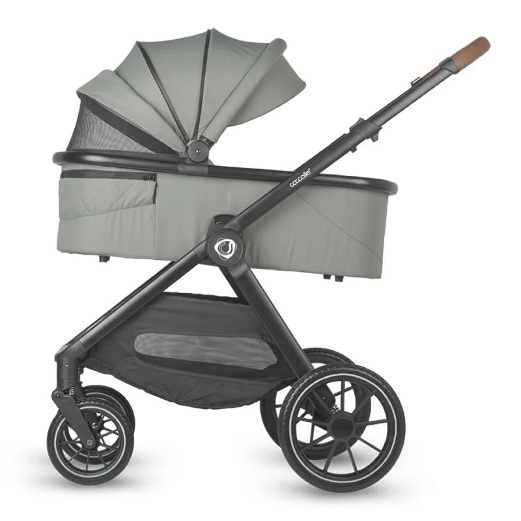 Carucior modular 3in1 Coccolle Aspen Moss green cu Scoica auto iSize Coccolle Rilax Greystone