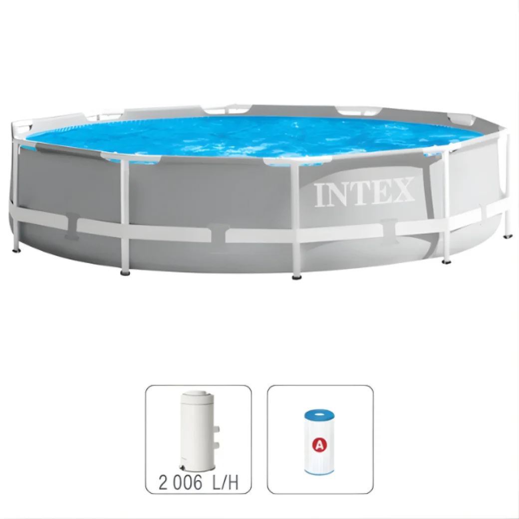 INTEX Бассейн 366x76cm, 6503Л, металлический каркас, с фильтрующим насосом – Цена, Отзывы и Покупка Онлайн