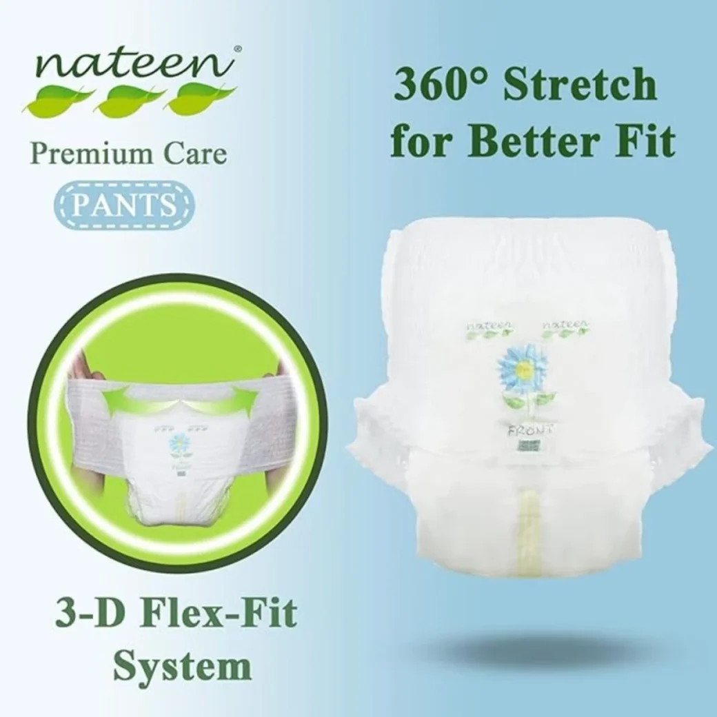 Scutece Pants Nateen Premium Nr.6 – 15–25 kg (20 bucăți) | Ultra absorbante & Eco-Friendly