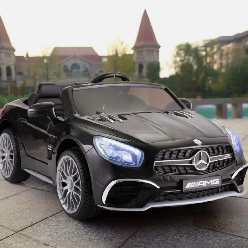Mașină electrică pentru copii Mercedes SL500 S506 cu telecomandă, roți EVA, 12V, negru