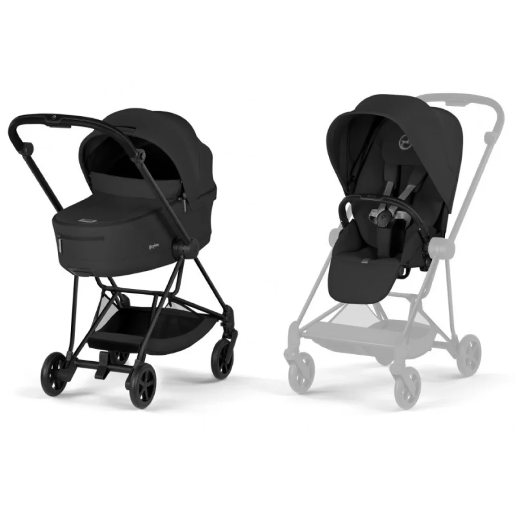 Коляска 2 в 1 Cybex Mios, коллекция Platinum 2026, Sepia Black, рама Matt Black