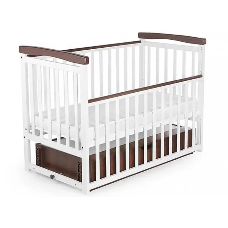 Pătuţ Eucalyptus Charlene-Combi Premium (DS-301) Alb/Nucă