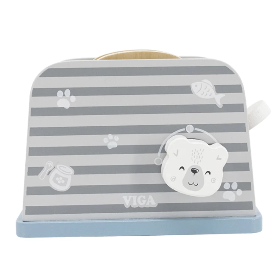 Set de joaca din lemn "Mic dejun cu toaster", 8 piese