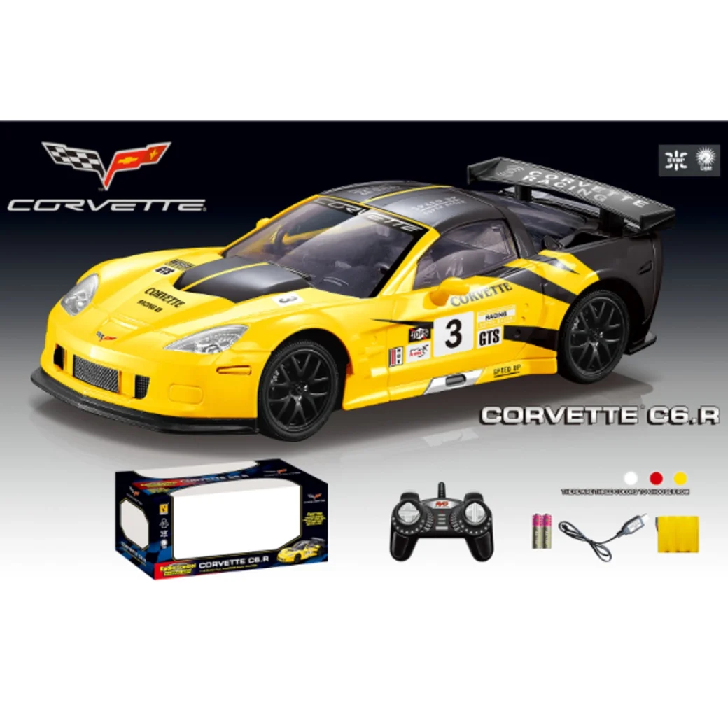 CORVETTE RACING C6R 1:18 на пульте управления, с аккумулятором на 4.8V