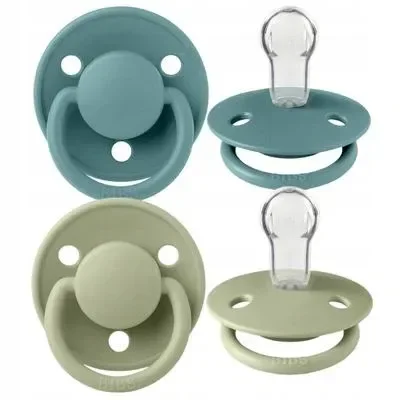 Set 2 suzete rotunde din silicon BIBS De lux Island Sea/Sage (0-36 luni) foto