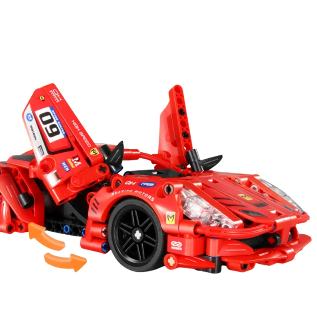 Set de construcție iM Master Mechanical Master „Supercar roșu”, cu inerție, 437 piese