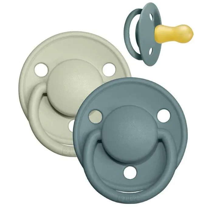 Набор из 2 круглых латексных пустышек BIBS De Lux Island Sea/Sage (0-6 мес.) foto