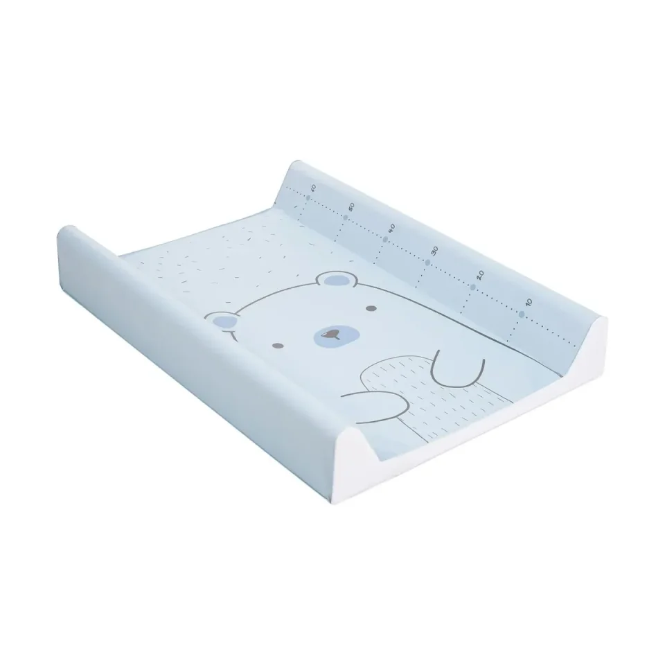 Saltea pentru infasat tare KikkaBoo Bear with me Blue, 80x50 cm foto