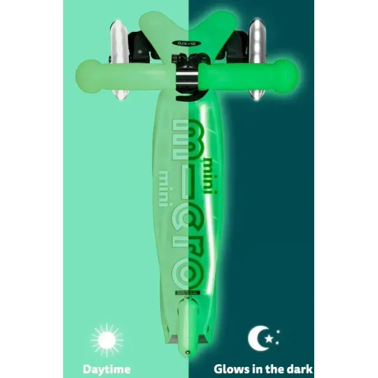 Trotineta Micro Mini Deluxe Glow LED Icy Lime foto