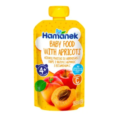 hame piure "hamanek" mere cu caise (4 luni+) 125 gr.