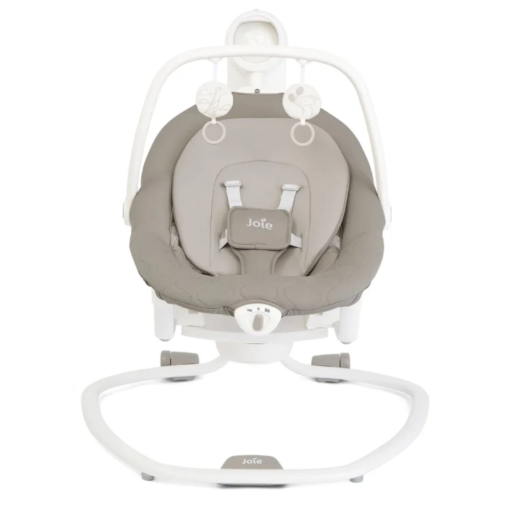 Leagan si balansoar rotativ Joie Serina 2 in 1 Walnut, cu conectare la priza