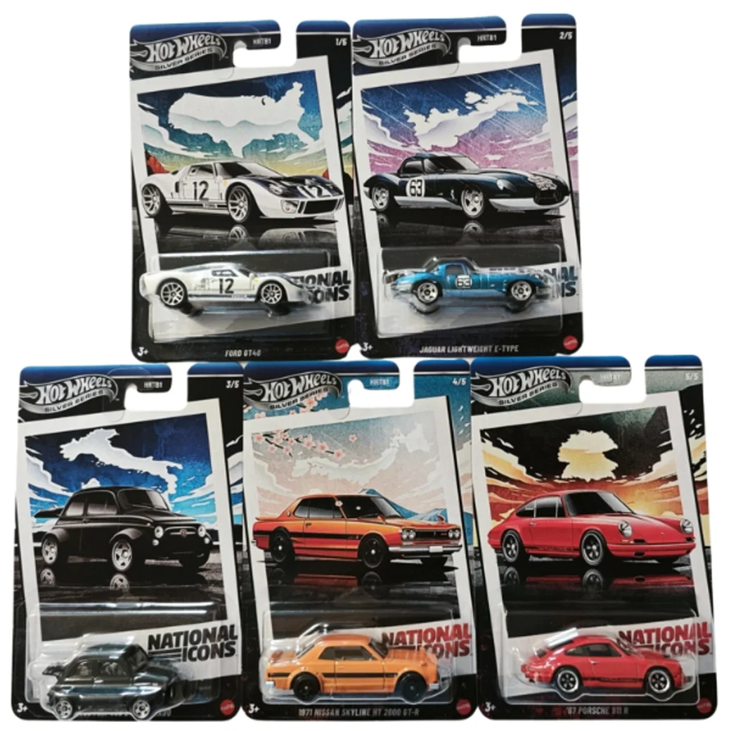 Set Hot Wheels Silver Series 2025 «National Icons» 1:64, în as.