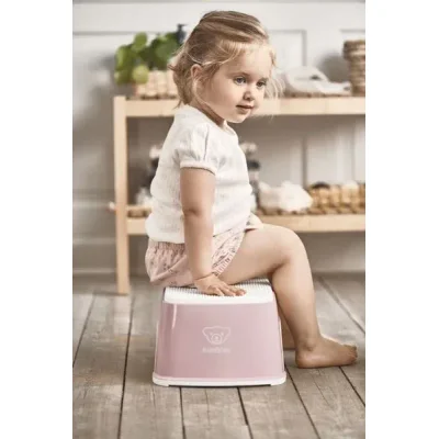 Стульчик-подставка BabyBjorn Step Stool Powder Pink/White foto
