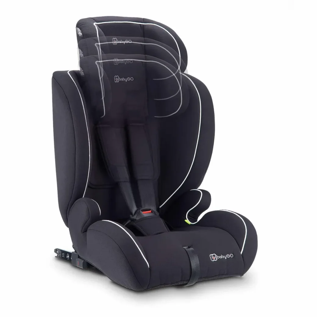 Scaun auto i-Size BabyGo FreeFix Black, 76-150 cm foto
