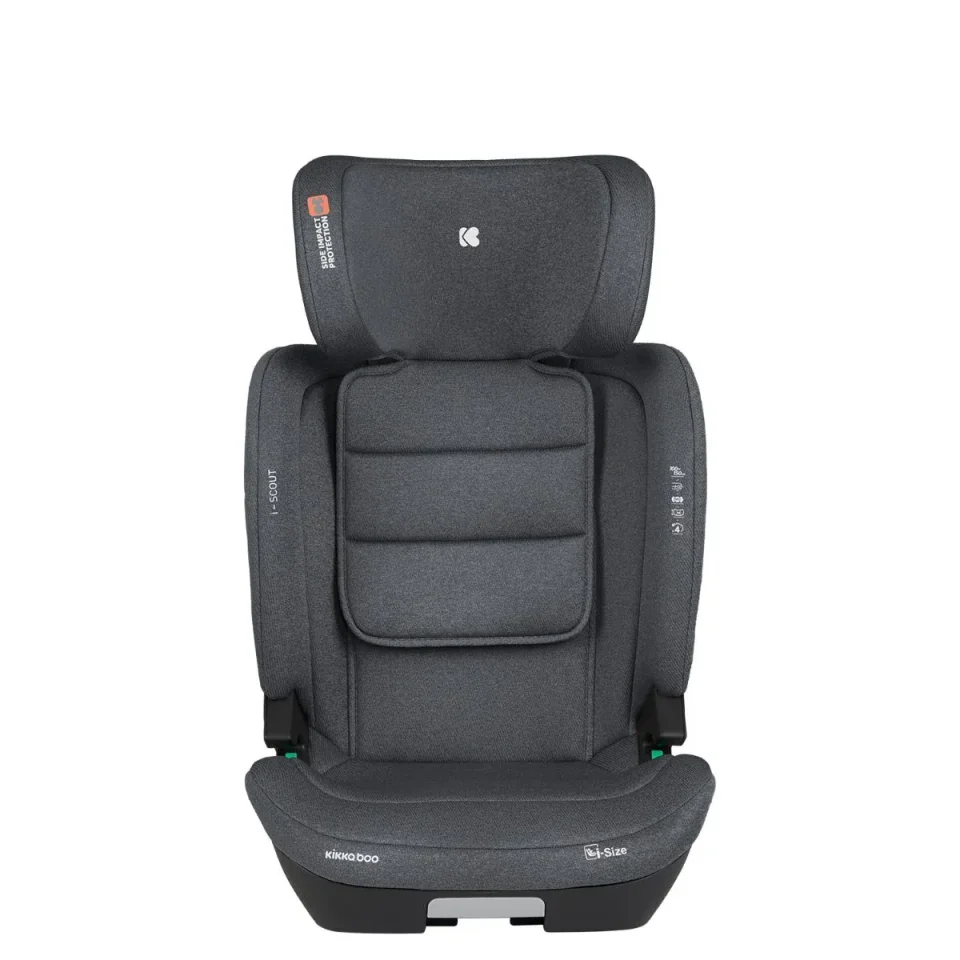 Автокресло с изофиксом i-Size KikkaBoo i-Scout Dark Grey, 100-150 см foto