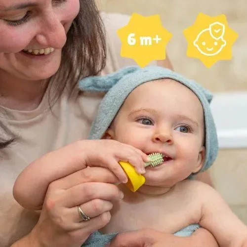 Силиконовая эволюционирующая зубная щетка Badabulle foto