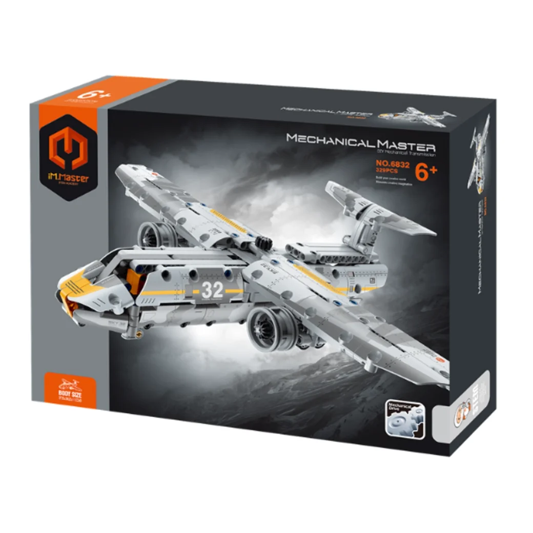 Set de construcție iM Master Mechanical Master - „Avion militar”, 329 piese