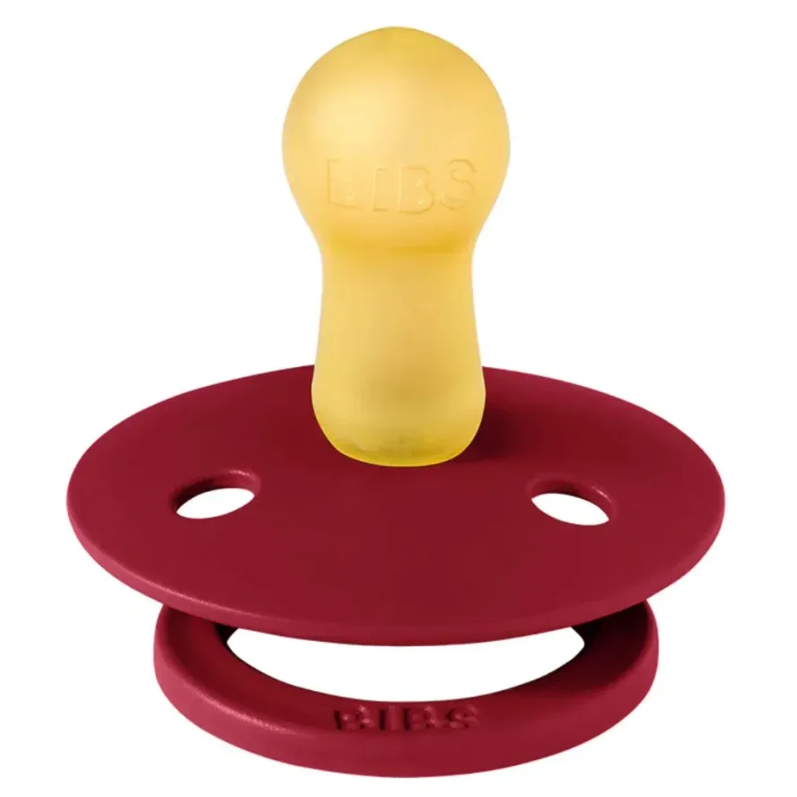Set 2 suzete rotunde din latex BIBS Colour Coral/Ruby (0-6 luni) foto