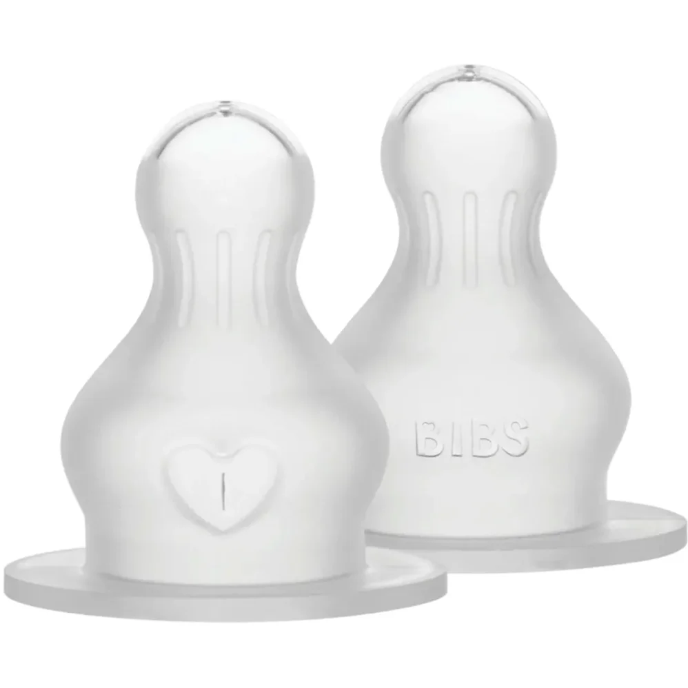 Set 2 tetine din silicon pentru biberon BIBS, flux rapid foto