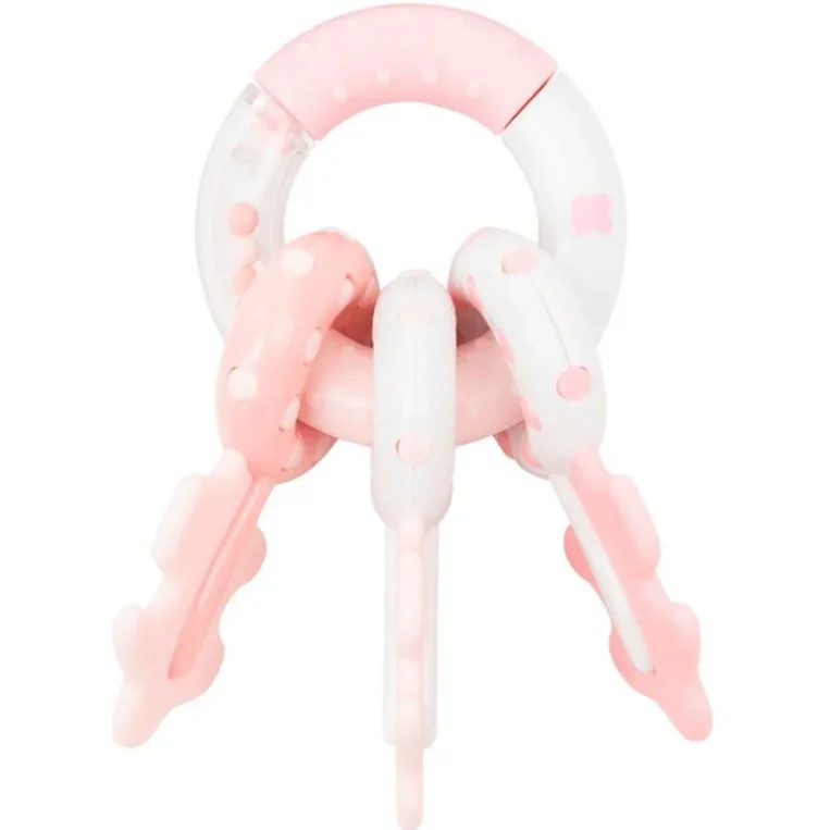Игрушка для прорезывания зубов KikkaBoo Key Ring Pink foto