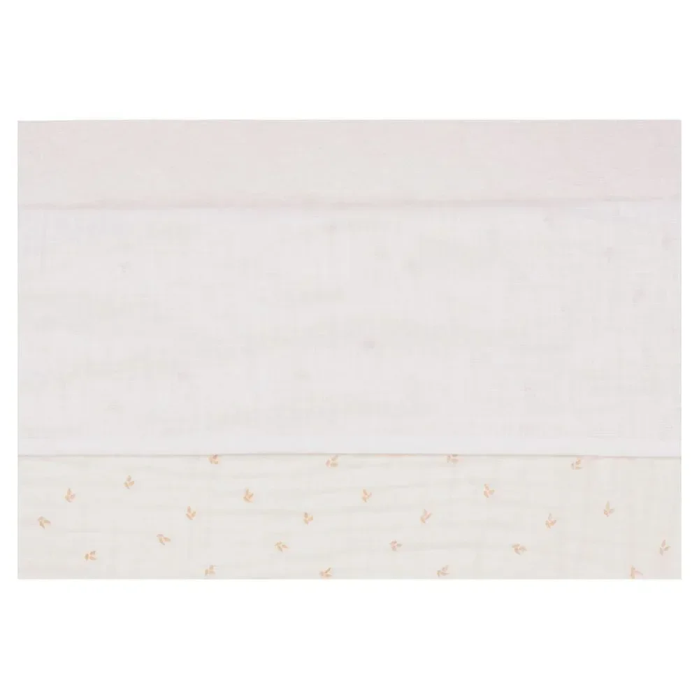 Cearsaf pentru patut Jollein Slub Ivory, 120x150 cm foto
