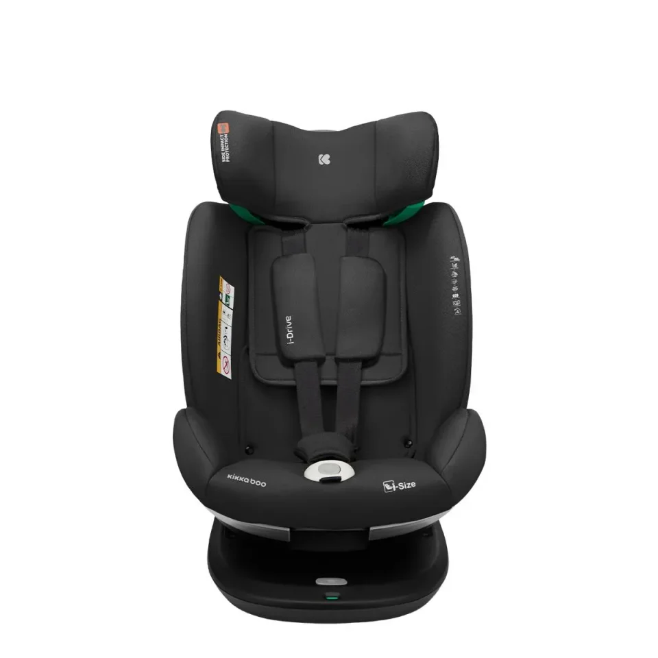 Scaun auto rotativ cu isofix KikkaBoo i-Drive Black, 40-150 cm foto