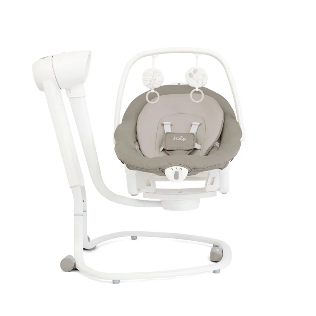 Leagan si balansoar rotativ Joie Serina 2 in 1 Walnut, cu conectare la priza