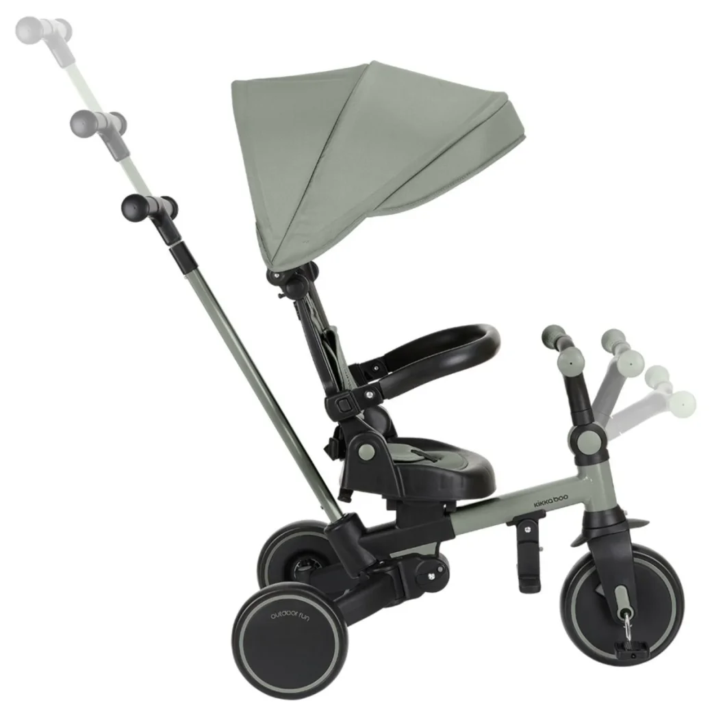 Трёхколёсный велосипед 8 в 1 KikkaBoo Aluma Army Green