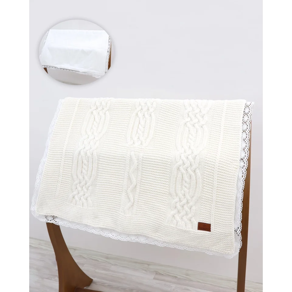 Leo King Baby Boy Blanket BATANIA - White 9719 112x112