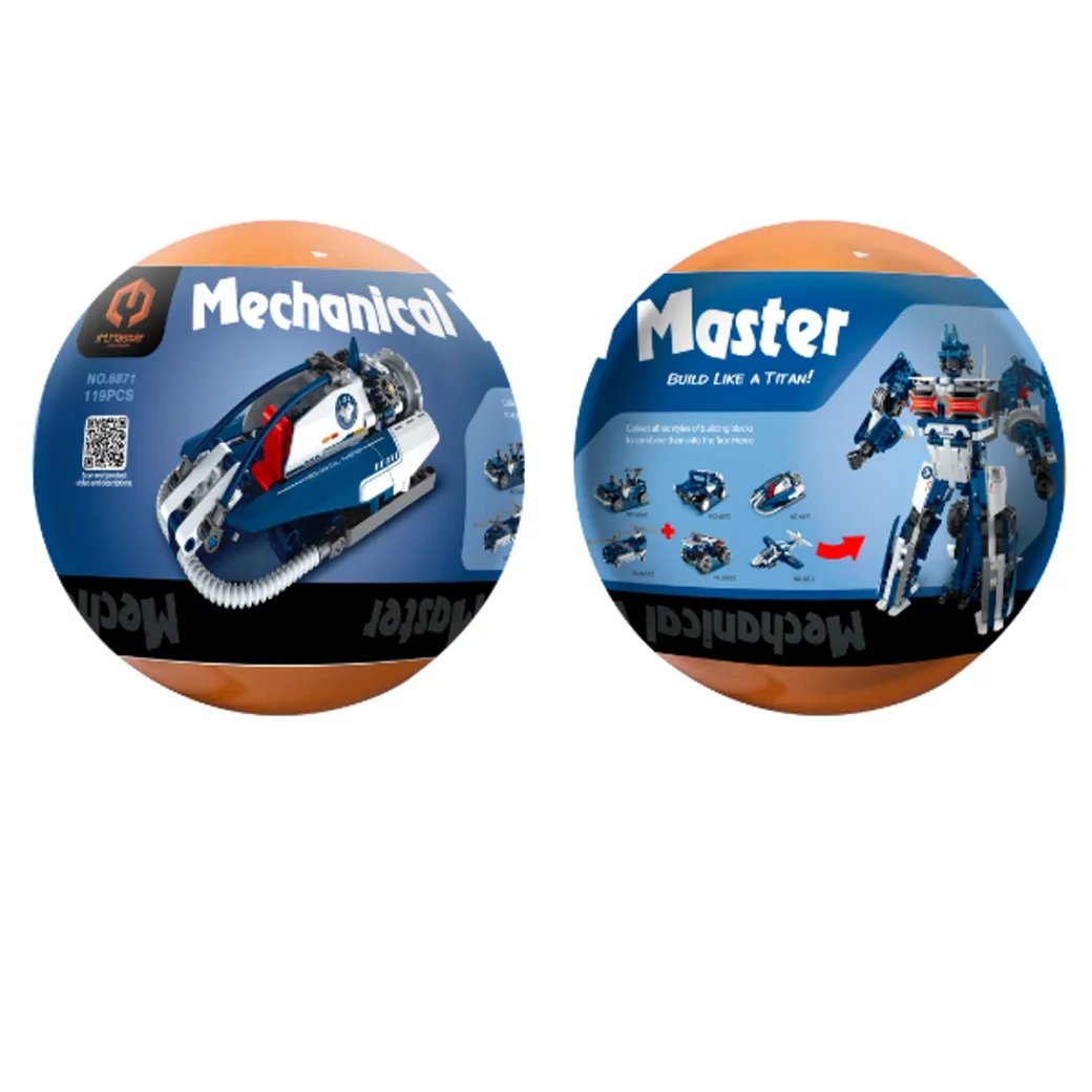 Set de construcție în ou iM Master Mechanical Master „Vehicule”, 6 modele, de la 118 pană la 124 elemente