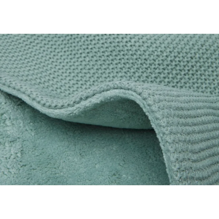 Paturica Jollein Basic Knit Forest Green/Fleece, 100x150 cm