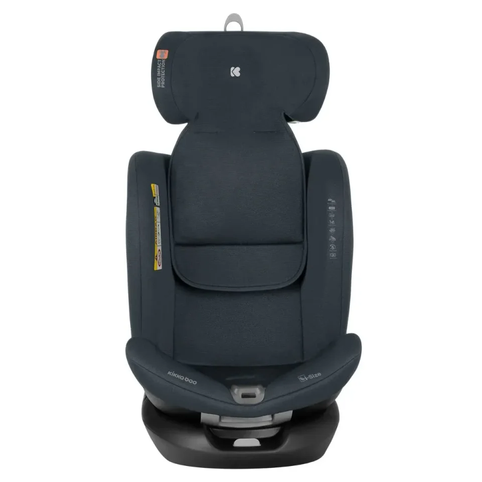 Вращающееся автокресло с изофиксом KikkaBoo i-Roll Dark Grey, 40-150 см foto