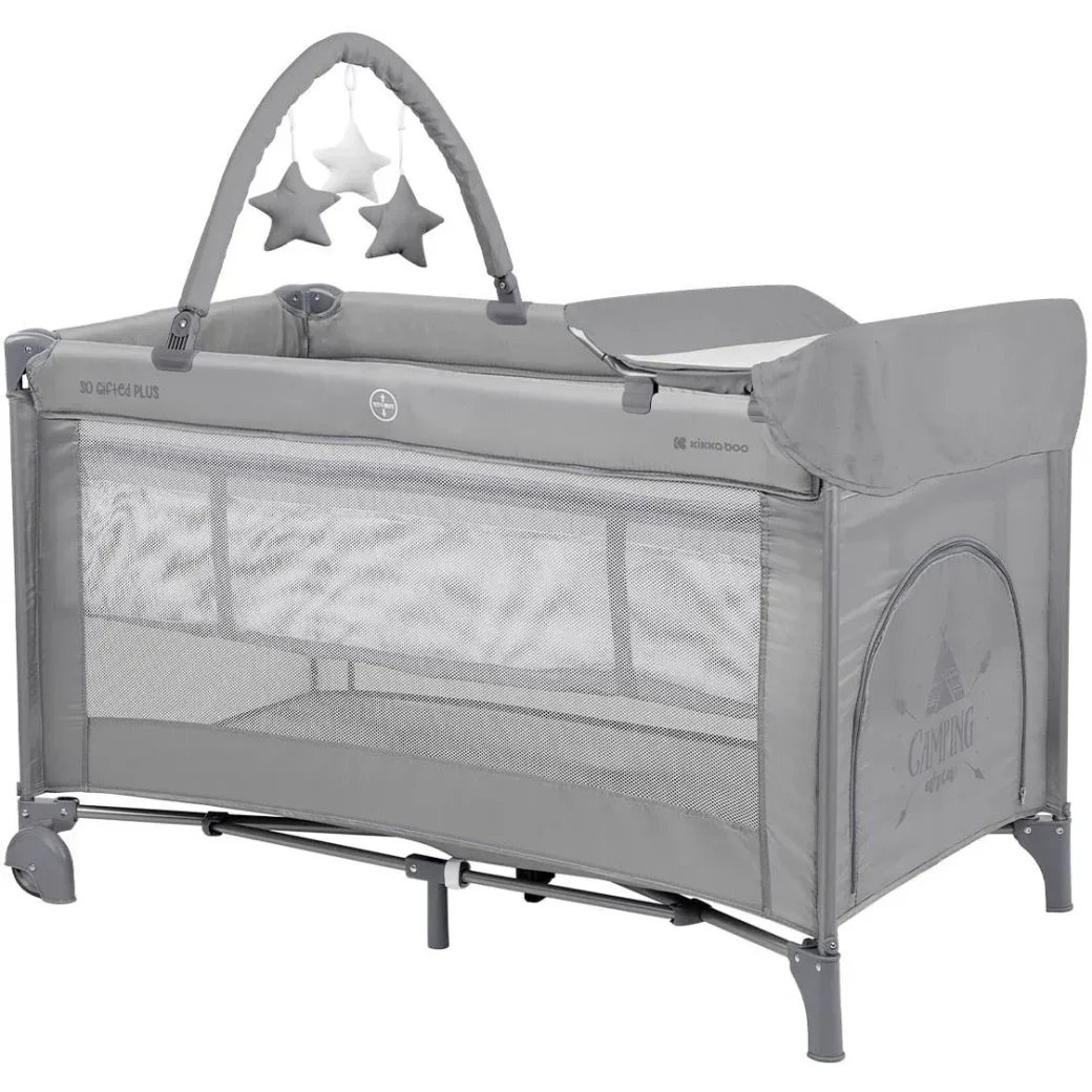 Раскладная кроватка KikkaBoo So Gifted Plus Grey foto