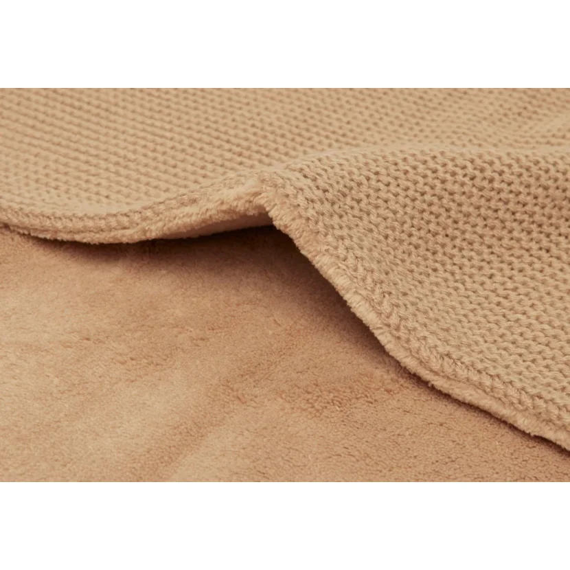 Paturica Jollein Basic Knit Biscuit/Fleece, 75x100 cm
