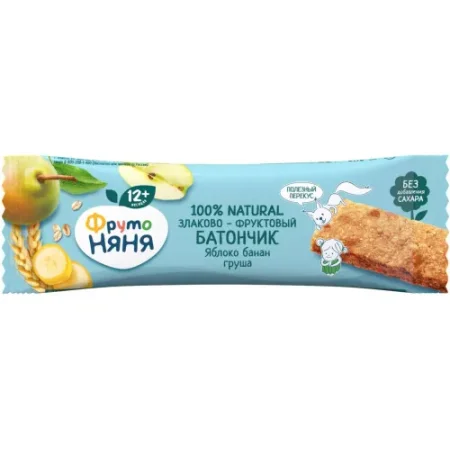 ФрутоНяня baton de cereale-fructe măr-banane-pere (12 luni+) 25 gr.