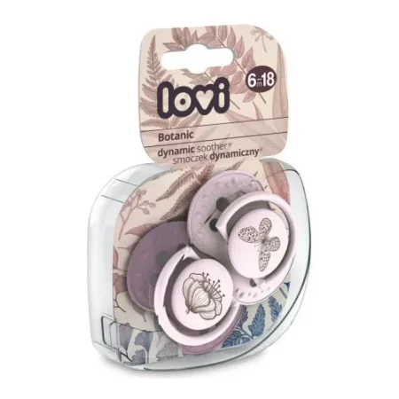 lovi 22/871girl Силиконовая динамическая пустышка botanic (6-18 м.) 2 шт.