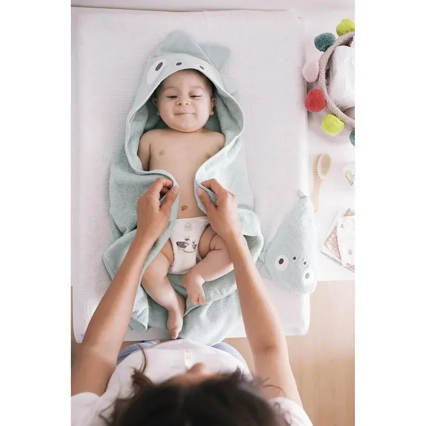 Prosop de baie cu gluga si manusa Premaman Dino foto