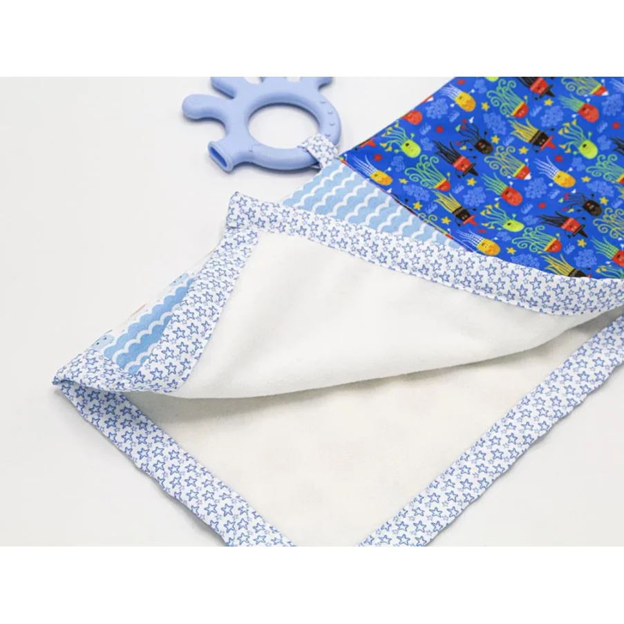 Игрушка для прорезывания зубов с одеялом BabyJem Patchwork Blue