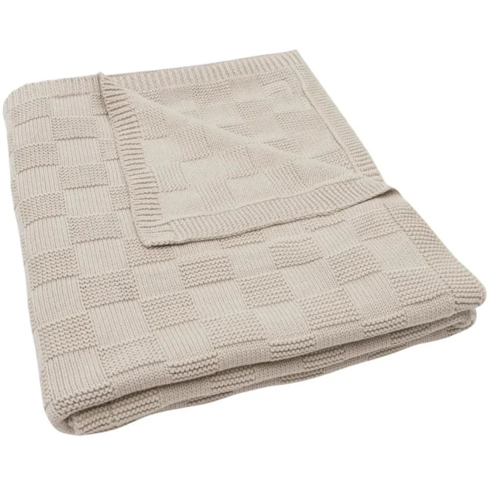 Paturica Jollein Box Knit Warm Sand GOTS, 100x150 cm