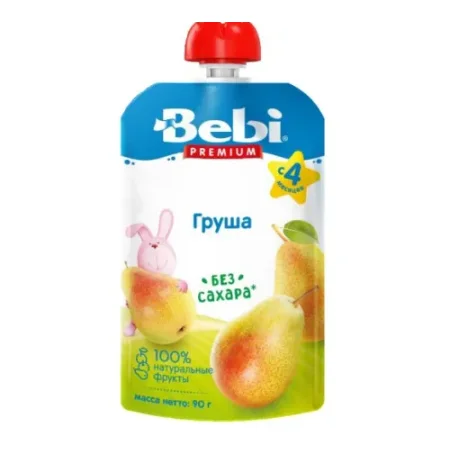 bebi premium Пюре груша (4 м+) 90 гр.